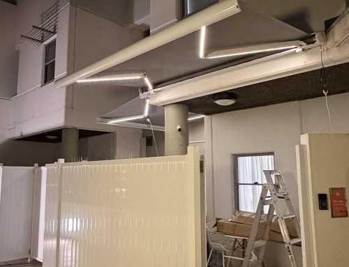 Electric awnings at our Helensvale office